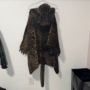 Saint Laurent kids Leopard cape